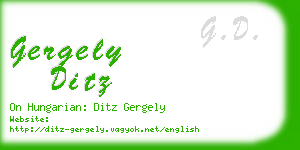 gergely ditz business card